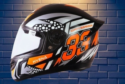 OZONE JSR_CLASS 1 QUALITY_FULLFACE_HYENA_HELMET_A1_L53 Motorbike Helmet(RED BLACK)