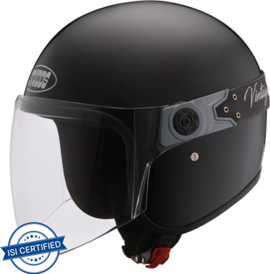 STUDDS Jetstar Vintage with Visor Motorbike Helmet(Black)