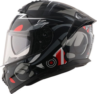 VEGA Zap Dude D/V Motorbike Helmet(Black Red)