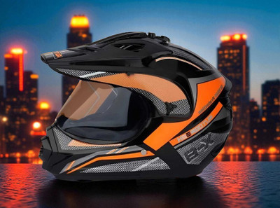 deletion Autogreen X8 ABS Material with Polycarbonate Visor (NN-1) Motorbike Helmet(Orange)