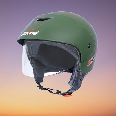 OZONE Zipp helmet_openface_largesize_Ozo0012 Motorbike Helmet(Green)