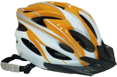 XPEDITION XPERTS Cycling Helmet with Detachable Visor Ideal for Adults and Kids CL-3569 Cycling Helmet(Orange, White)