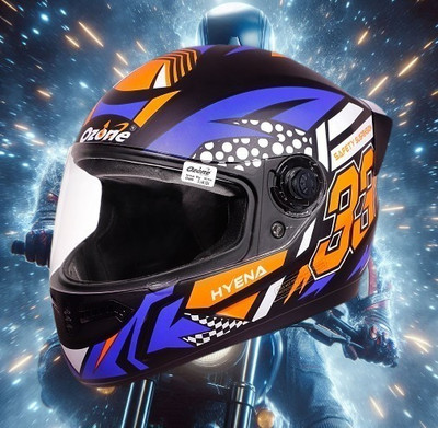 OZONE JBM_PRIME_HELMET_FULLFACE_GRADE 1_SAFETY AND STYLE_@V@_196 Motorbike Helmet(BLUE BLACK)