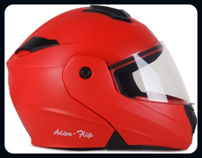 fuery Flip-up Plain Visor Blue Helmet Z074_New Motorsports Helmet(Red)