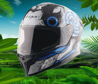 VEGA Sonic SAW Full Face Black Blue Helmet Size M Motorsports Helmet(Black Blue)