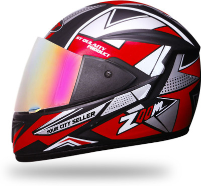 YOURCITYSELLER Full Face Red Motorbike Helmet With Silicon Unbreakable Glass Motorbike Helmet(Red)