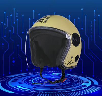 OZONE JSR_ HELMET_OPEN-FACE_SUPER QUALITY_AD@028 Motorbike Helmet(Yellow)