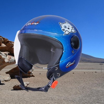 OZONE mix kitty_helmet_oznH40 Motorbike Helmet(Blue)