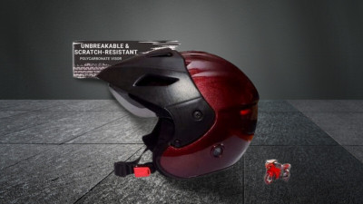 MonteX-1 Flip-up Bike helmet T23 Motorbike Helmet(Red)