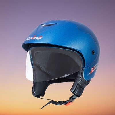 OZONE Zipp helmet_openface_largesize_Ozo0019 Motorbike Helmet(Blue)