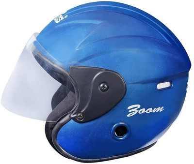 stiss Strong and Durable Stylish Matt Finish Full Face Scooty Motorbike Helmet(Blue)
