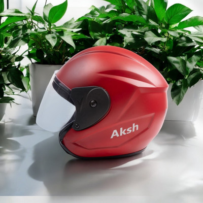 NOAX SAFETY HELMET FOR ONROAD RIDDING SOLID MATERIAL-TWO WHEELER(SLFK-AT-1315 Motorbike Helmet(Red)