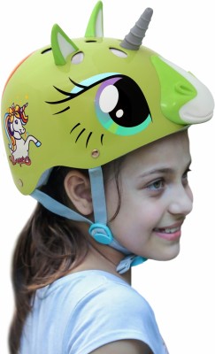 StreetJam Magic Unicorn Unisex Kids Helmets, 8-13Yrs Open Face Scooter, Skateboard & Cycling Helmet(Light Green)
