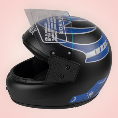 NOAX KING OF HELMET UNISEX OPEN FACE motorbike HELMET-108-Blue Matt Motorbike Helmet(Blue)