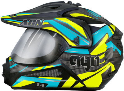 Agx X8 AGN Graphics Motocross Motorbike Helmet (Neon) Motorbike Helmet(Neon)