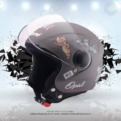 OZONE Superior Helmet_Open face_VG_21@A06 Motorbike Helmet(Brown)