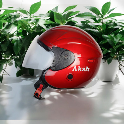 NOAX SAFETY HELMET FOR ONROAD RIDDING SOLID MATERIAL-TWO WHEELER(SLFK-AT-887 Motorbike Helmet(Red)