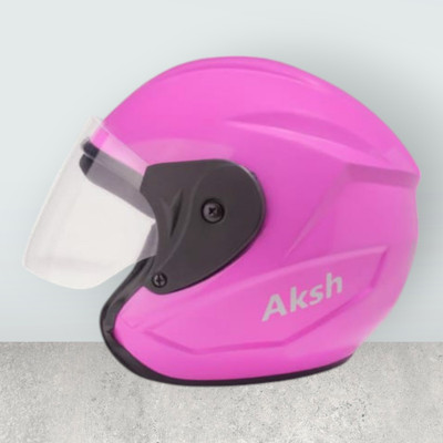 Font Unisex Full Face Helmet For Motorbikes -698A Motorbike Helmet(Pink)