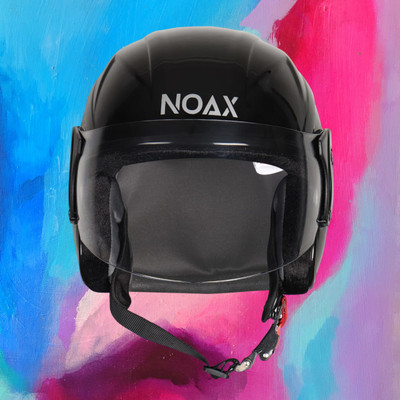 NOAX unisex open face helmet for safty529 Motorbike Helmet(Black)