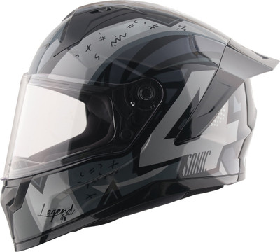 VEGA Sonic Legend Motorbike Helmet(BLACK GREY)