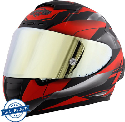 Steelbird SA-2 Aeronautics Metallic Mat Motorbike Helmet(Red)