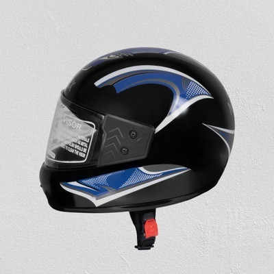 NOAX Kawach Full face for Biker Motorbike Helmet(Blue)