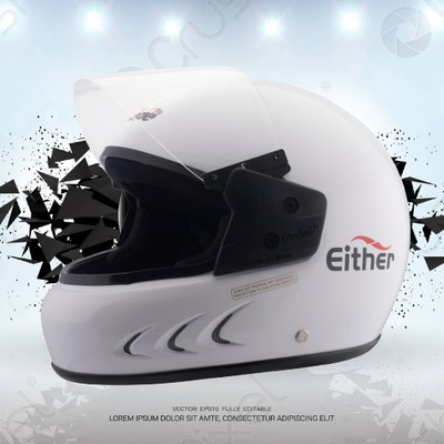 OZONE Superior Helmet_full face_VG_21@3 Motorbike Helmet(White)