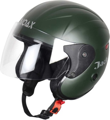 Font Indicator-Boys_Open Face -M-Green-18 Motorsports Helmet(Green, Black)