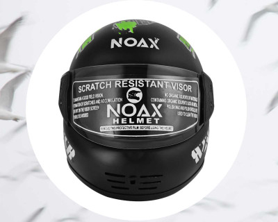 NOAX ISI MARKED FULL FACE HELMET FOR SAFE RIDING UNISEX BUYY_947 Motorbike Helmet(Green)