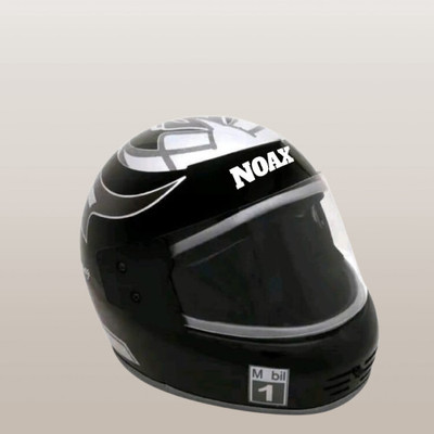 NOAX full face unisex helmet for safty14 Motorbike Helmet(Black)
