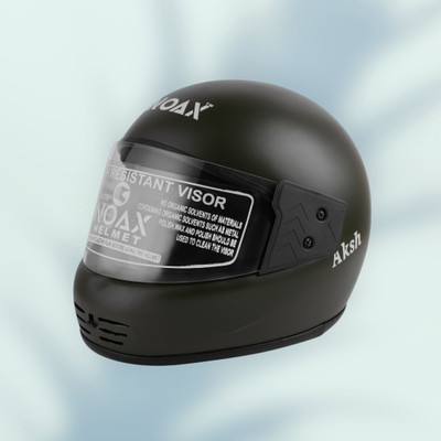 NOAX ISI marked helmet solid unisex helmet (fk190 Motorbike Helmet(Black)