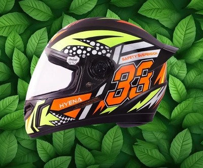 OZONE Full Face_Unique Design Helmet_Premium Class_@V@49 Motorbike Helmet(YELLOW-BLACK)
