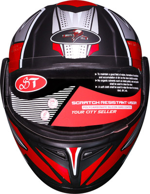 YOURCITYSELLER pchelmetred Motorbike Helmet(Red)