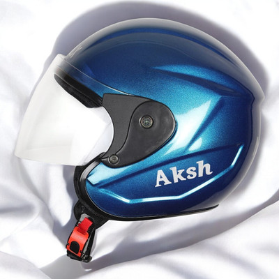 NOAX KING OF HELMET UNISEX OPEN FACE motorbike HELMET-86 Motorbike Helmet(Blue)
