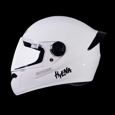 OZONE Zzz Hyena_FF_Unisex_freesize_Oz018 Motorbike Helmet(White)