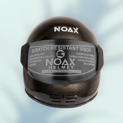 NOAX unisex full face good hard quality helmet-Green272 fk_215 Motorbike Helmet(Silver)