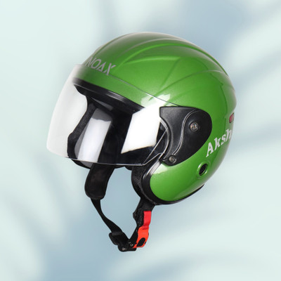 Font Unisex Full Face Helmet For Motorbikes -643A Motorbike Helmet(Green)