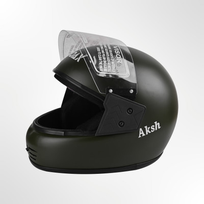Font unisex full face good hard quality helmet @655-AAA Motorbike Helmet(Grey)