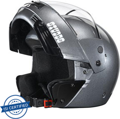 STUDDS Ninja Pastel Plain Motorbike Helmet(Gun Grey)