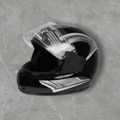 NOAX KING OF HELMET UNISEX OPEN FACE motorbike HELMET-Blue109109-Silver j-ABCD-Helmat Motorbike Helmet(Silver)