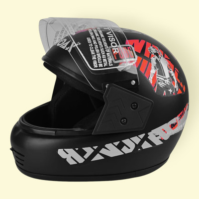 NOAX unisex safty helmet for riders_49-401-Red Motorbike Helmet(Red)