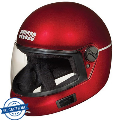 STUDDS Premium Vent Motorbike Helmet(Cherry Red)