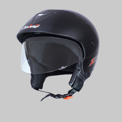 OZONE ZIPP-O BLACK helmet_suitable for womens and girl Motorbike Helmet(Black)
