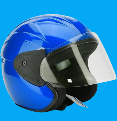Lxt Blue_Half_face_Helmet_with ISI Certified_BL112 Motorbike Helmet(Blue)