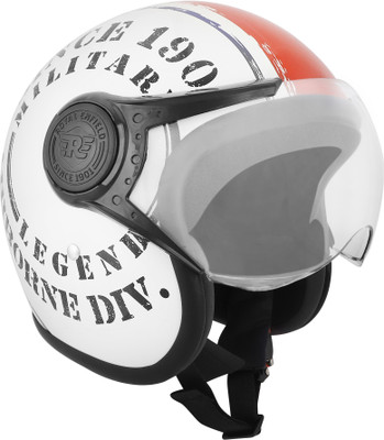 ROYAL ENFIELD Airborne Div Open Face with Visor Motorbike Helmet(OFF WHITE)