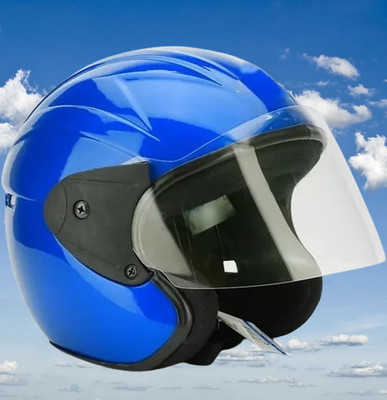 Lxt Blue_Half_face_Helmet_with ISI Certified_BL26 Motorbike Helmet(Blue)