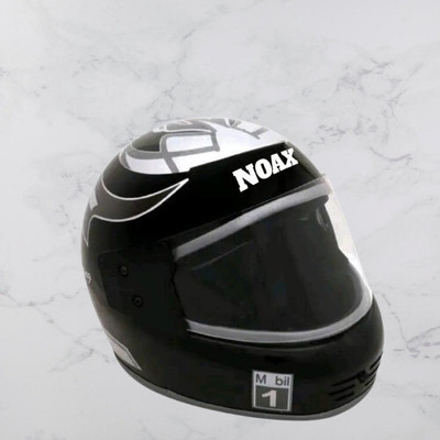NOAX full face unisex helmet for safty12 Motorbike Helmet(Black)