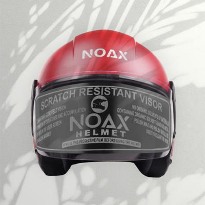 NOAX unisex safty helmet for riders_49-401 Motorbike Helmet(Red)