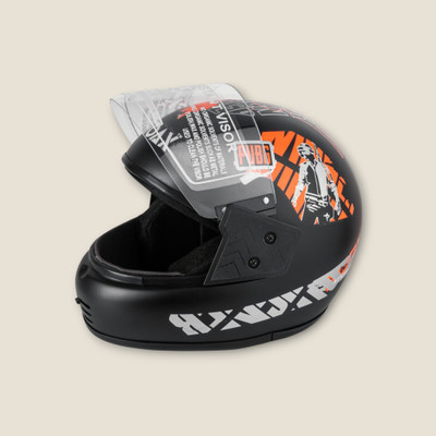 Font unisex safty helmet for riders_-341-ABC Motorbike Helmet(Orange)