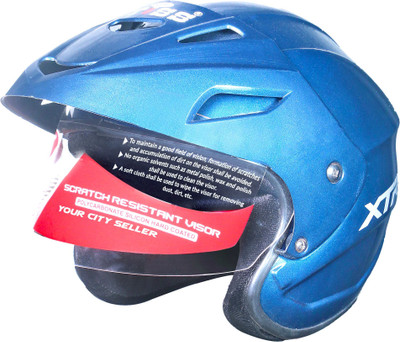YOURCITYSELLER Strong and Durable Stylish Matt Finish Half Face Bike Nano Cap Helmet Blue Motorbike Helmet(Blue)